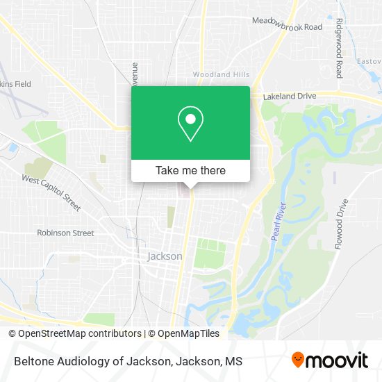 Beltone Audiology of Jackson map