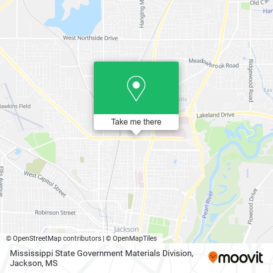Mississippi State Government Materials Division map