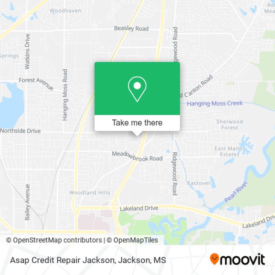 Mapa de Asap Credit Repair Jackson