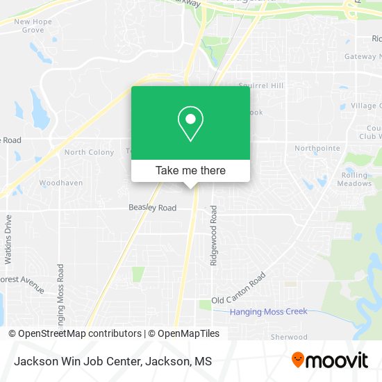 Jackson Win Job Center map