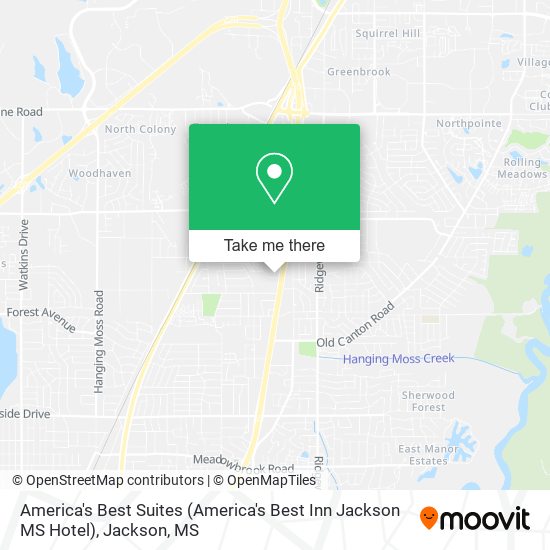 Mapa de America's Best Suites (America's Best Inn Jackson MS Hotel)
