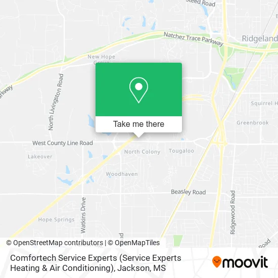 Comfortech Service Experts (Service Experts Heating & Air Conditioning) map
