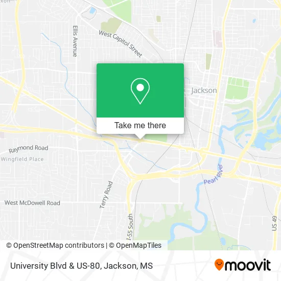 University Blvd & US-80 map