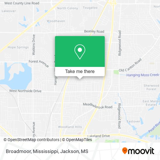 Broadmoor, Mississippi map