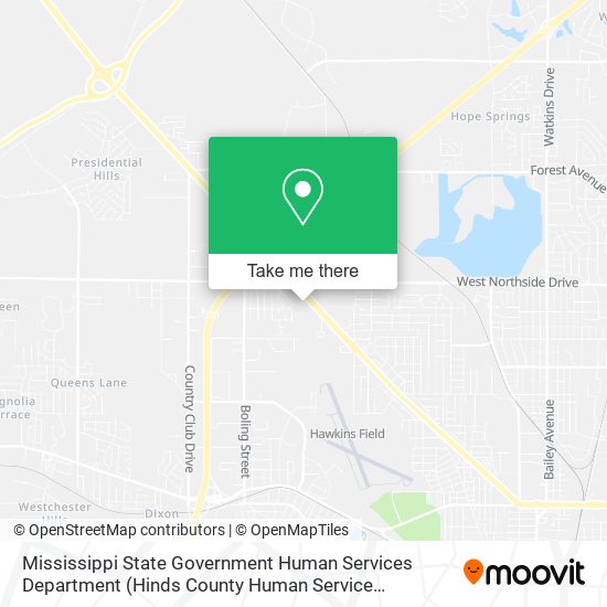 Mississippi State Government Human Services Department (Hinds County Human Service Department) map