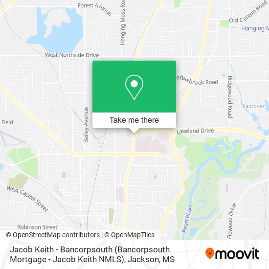 Jacob Keith - Bancorpsouth (Bancorpsouth Mortgage - Jacob Keith NMLS) map