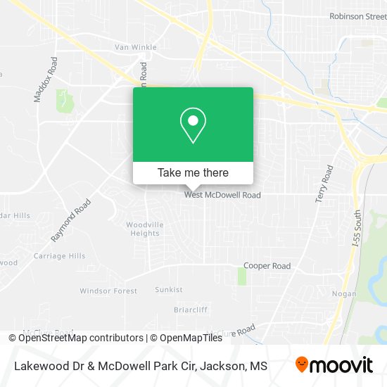 Lakewood Dr & McDowell Park Cir map