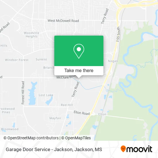 Garage Door Service - Jackson map