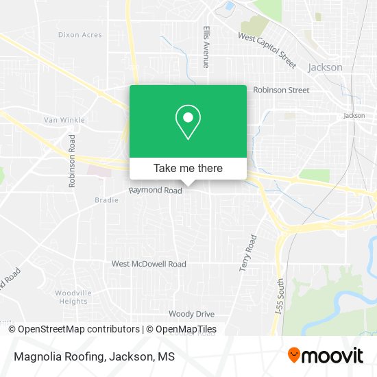 Magnolia Roofing map