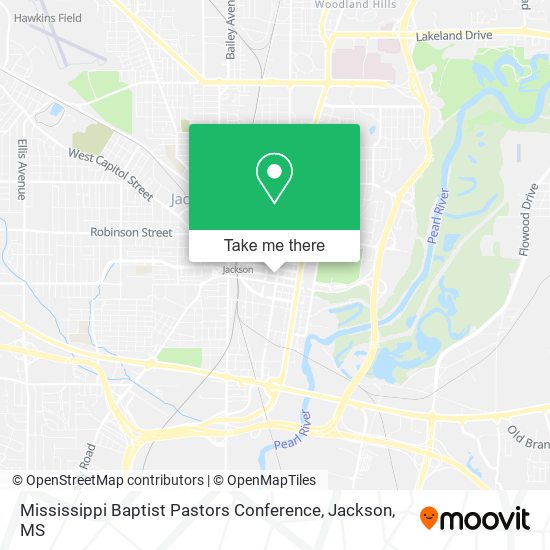 Mapa de Mississippi Baptist Pastors Conference