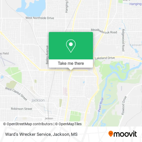 Ward's Wrecker Service map