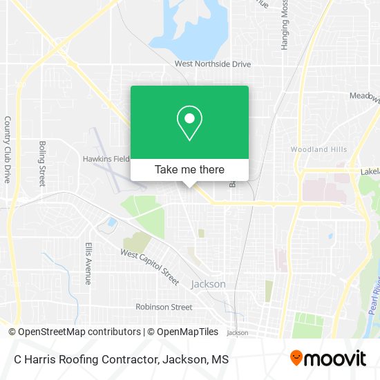 C Harris Roofing Contractor map