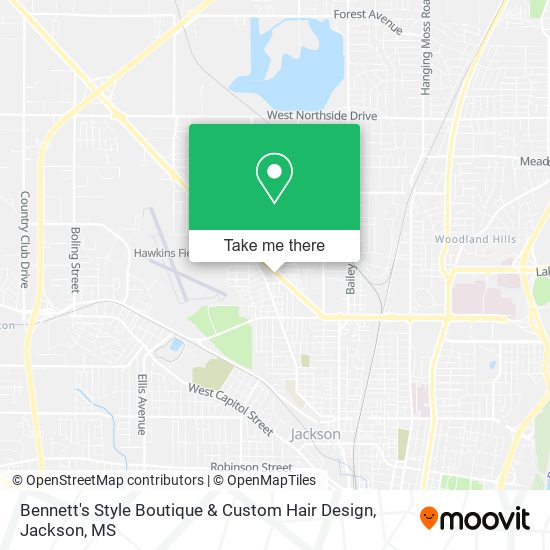 Bennett's Style Boutique & Custom Hair Design map