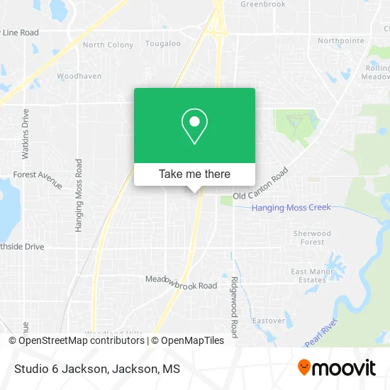 Studio 6 Jackson map