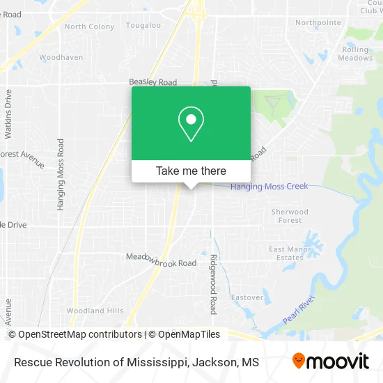 Rescue Revolution of Mississippi map