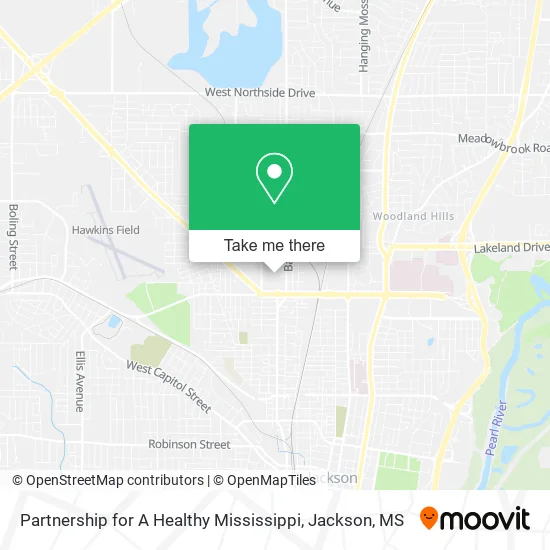 Partnership for A Healthy Mississippi map