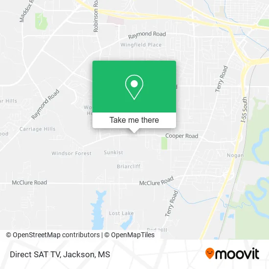 Direct SAT TV map
