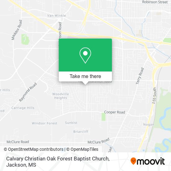 Mapa de Calvary Christian Oak Forest Baptist Church