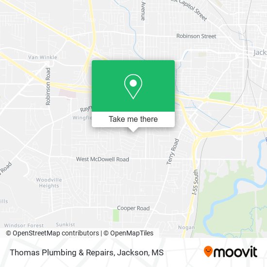 Thomas Plumbing & Repairs map