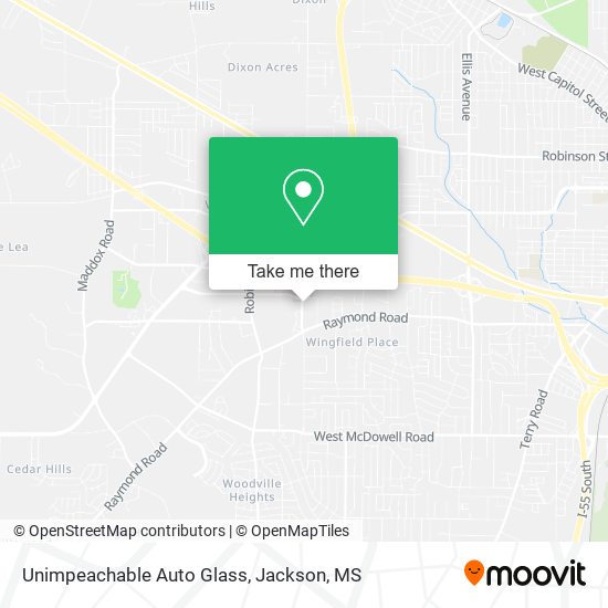 Mapa de Unimpeachable Auto Glass