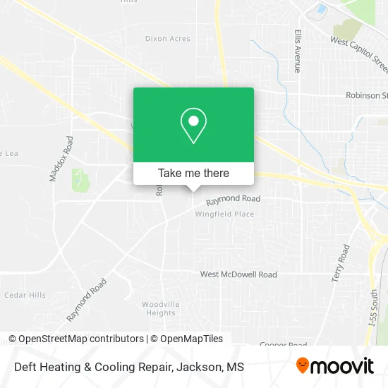 Deft Heating & Cooling Repair map
