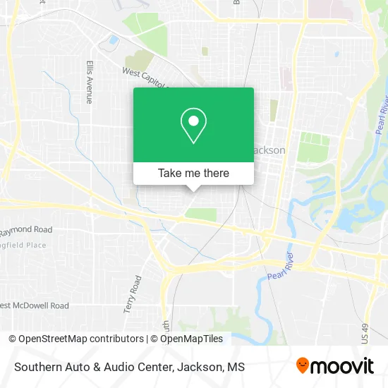 Mapa de Southern Auto & Audio Center