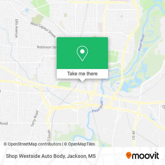 Mapa de Shop Westside Auto Body