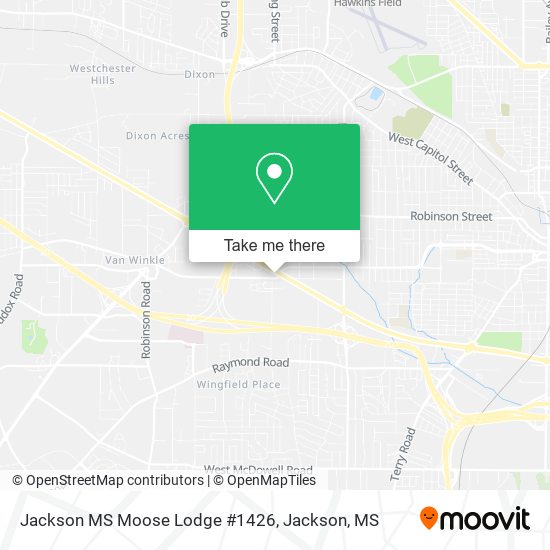 Mapa de Jackson MS Moose Lodge #1426