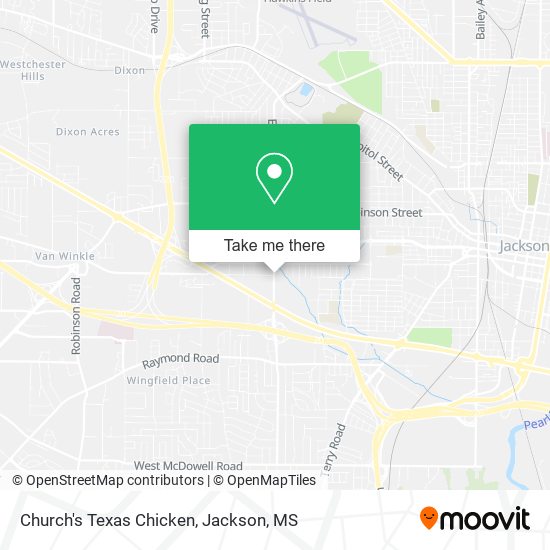 Church's Texas Chicken map