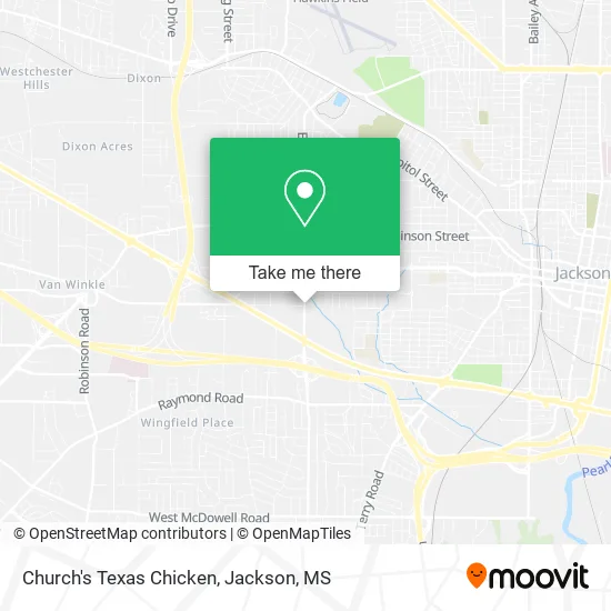 Church's Texas Chicken map