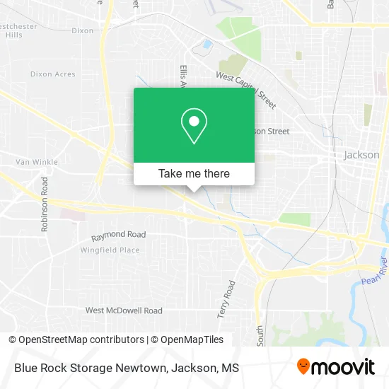 Blue Rock Storage Newtown map