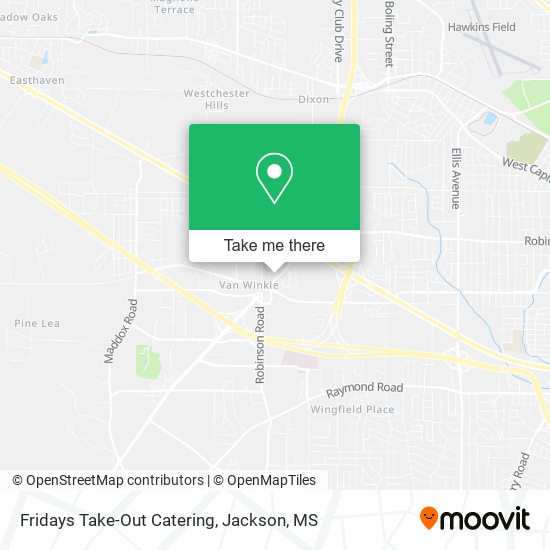 Mapa de Fridays Take-Out Catering
