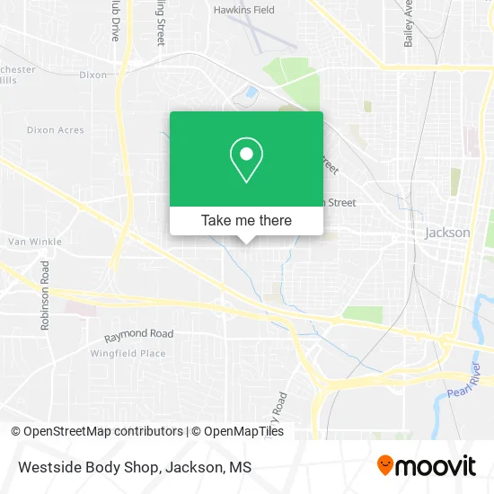 Westside Body Shop map