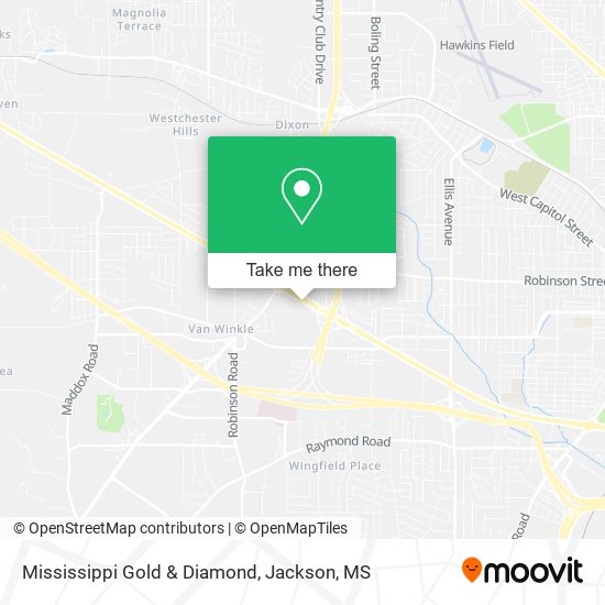 Mapa de Mississippi Gold & Diamond