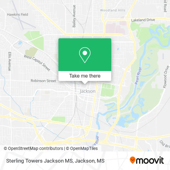 Mapa de Sterling Towers Jackson MS