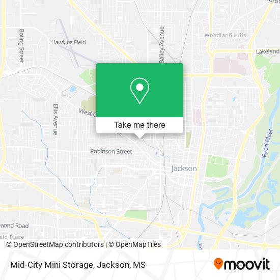 Mid-City Mini Storage map