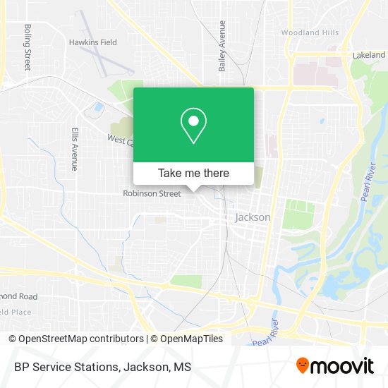 BP Service Stations map
