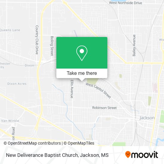 New Deliverance Baptist Church map