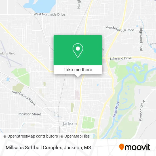 Millsaps Softball Complex map