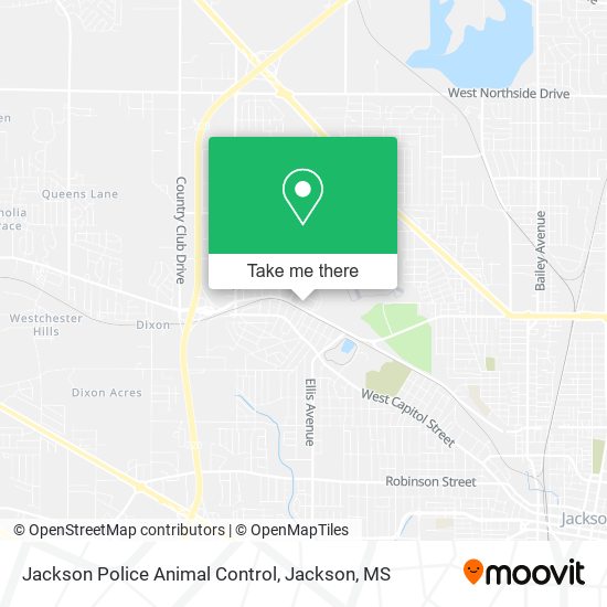 Jackson Police Animal Control map