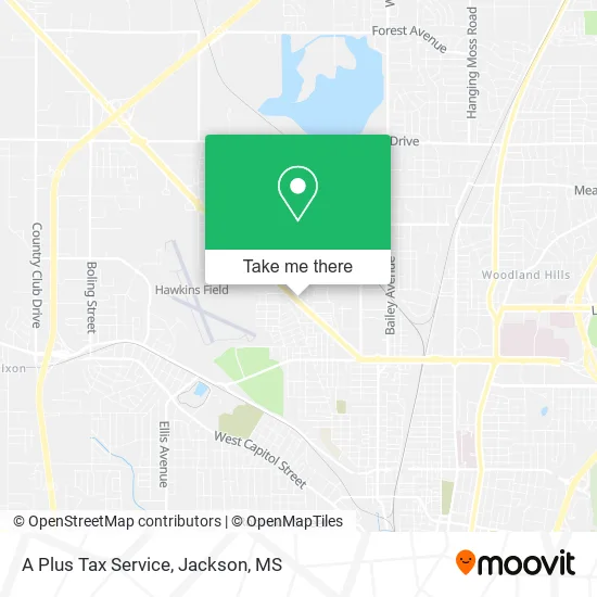 A Plus Tax Service map