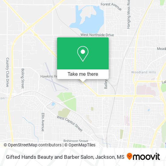 Mapa de Gifted Hands Beauty and Barber Salon