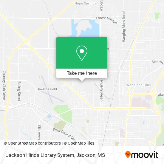 Jackson Hinds Library System map