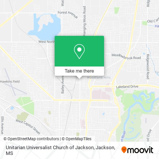 Unitarian Universalist Church of Jackson map