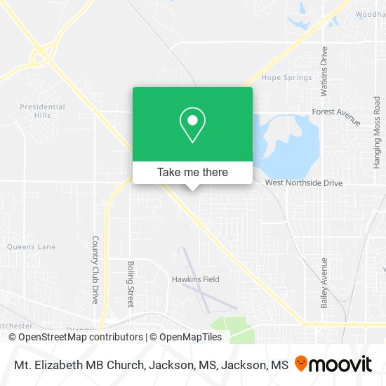 Mapa de Mt. Elizabeth MB Church, Jackson, MS