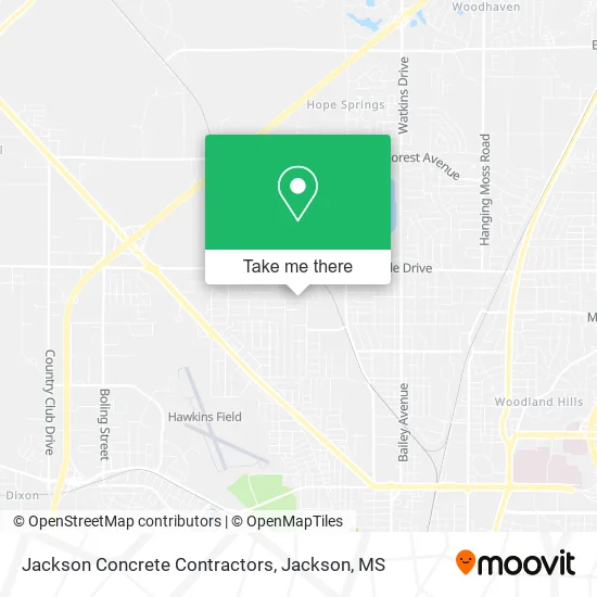 Jackson Concrete Contractors map