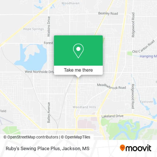Ruby's Sewing Place Plus map
