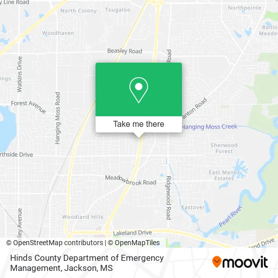 Hinds County Department of Emergency Management map