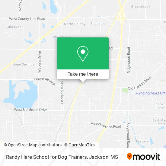 Randy Hare School for Dog Trainers map
