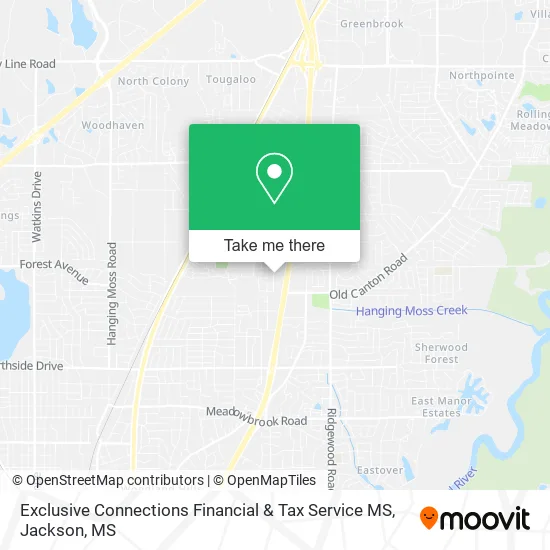 Exclusive Connections Financial & Tax Service MS map